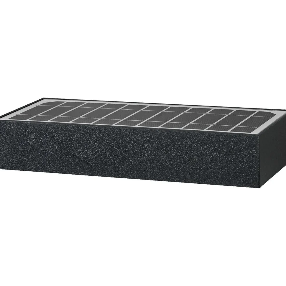 Aurinkokennoseinävalaisin liiketunnistimella Osram Endura Style Bricklume Wide 3000K tummanharmaa