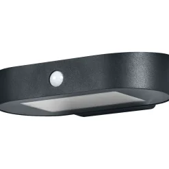 Aurinkokennoseinävalaisin liiketunnistimella Osram Endura Style ovaali 4W 3000K musta