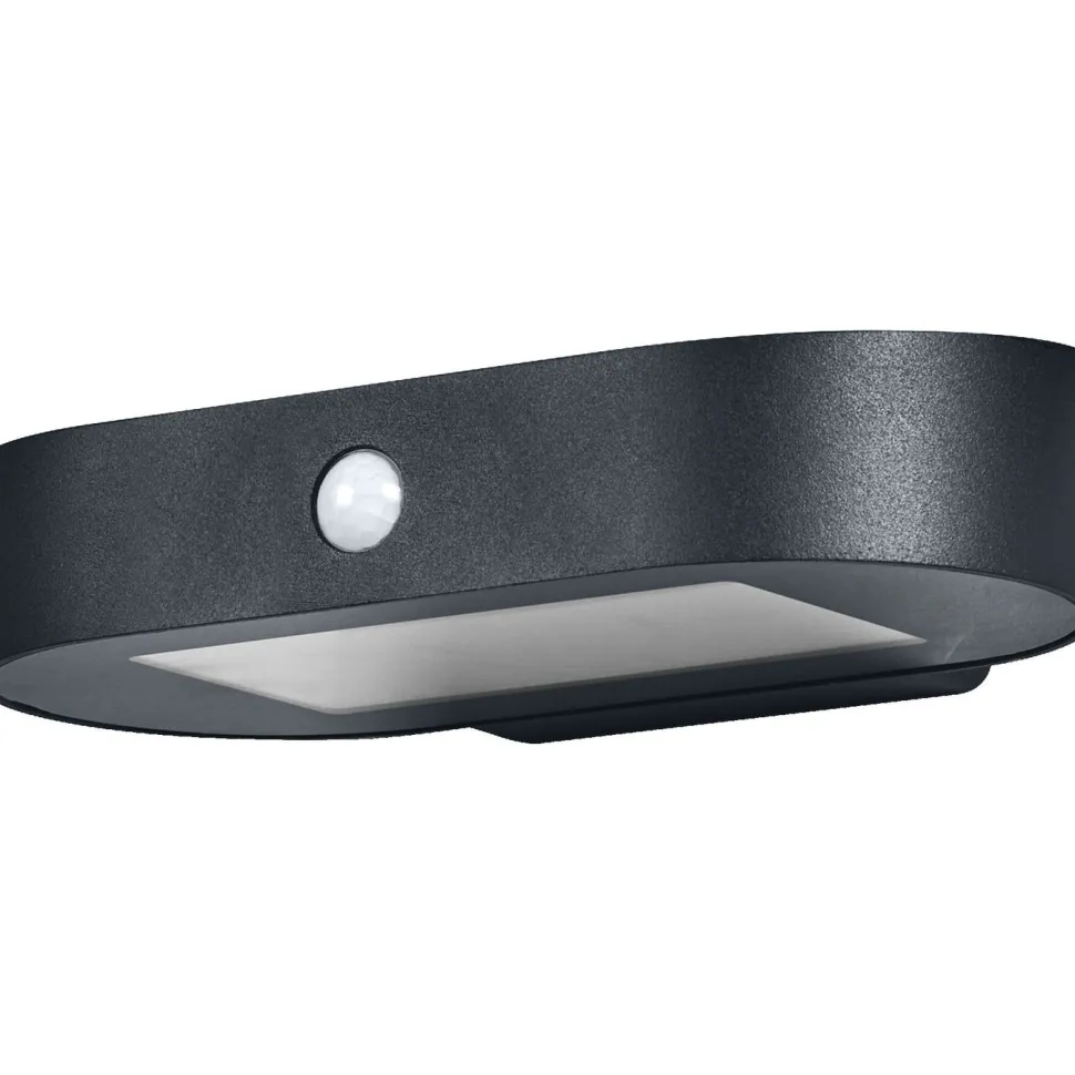 Aurinkokennoseinävalaisin liiketunnistimella Osram Endura Style ovaali 4W 3000K musta