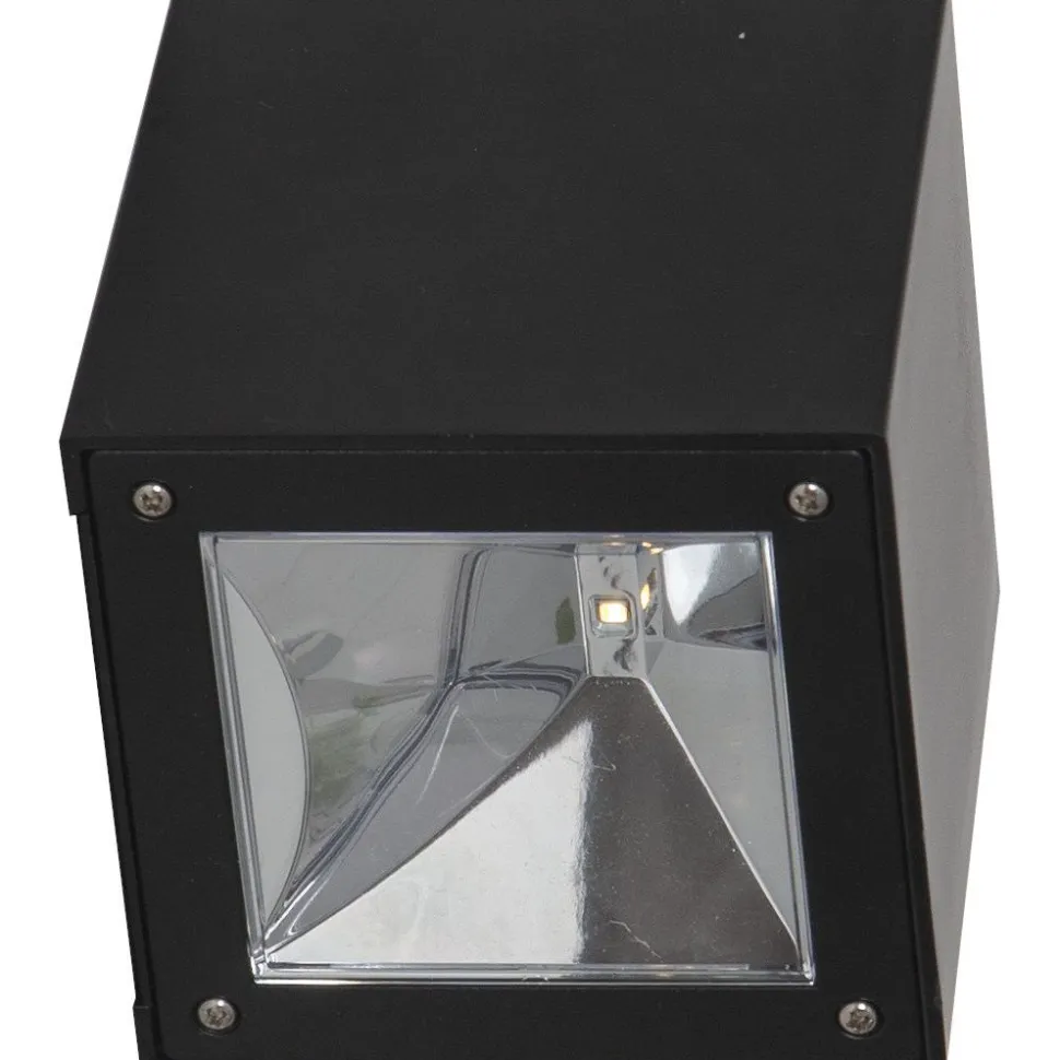 Aurinkokennoseinävalaisin Star Trading Wally Cube, 10cm, musta