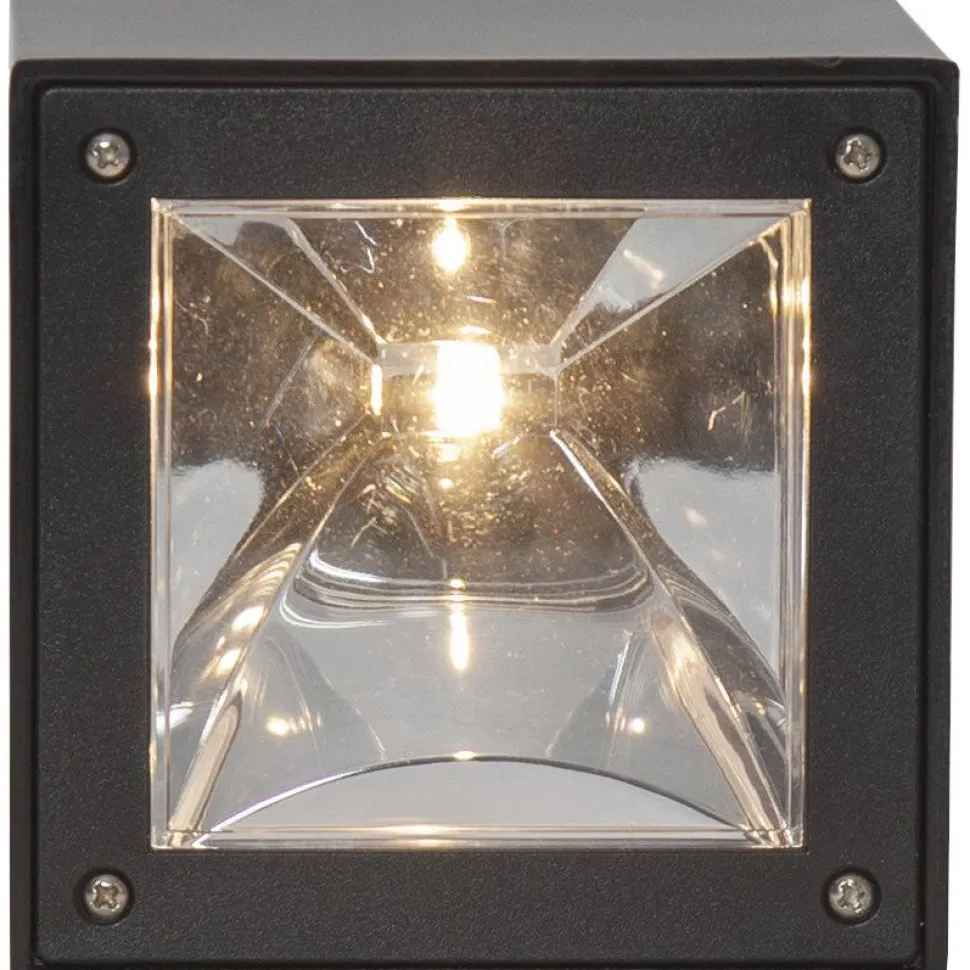 Aurinkokennoseinävalaisin Star Trading Wally Cube, 10cm, musta