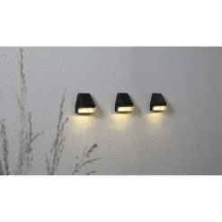 Aurinkokennoseinävalaisin Star Trading Wally Mini, 70x40x75mm, 3kpl, musta