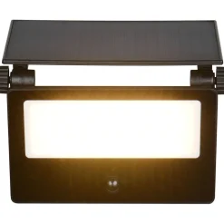 Aurinkokennoseinävalaisin Trio Moura LED 15x14cm liiketunnistin mattamusta