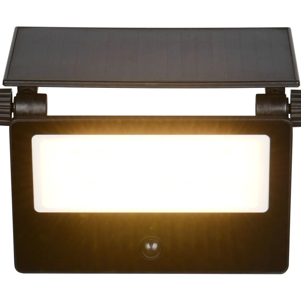 Aurinkokennoseinävalaisin Trio Moura LED 15x14cm liiketunnistin mattamusta