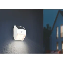 Aurinkokennoseinävalaisin Trio Talca LED, liike- ja hämärätunnistin, mattamusta