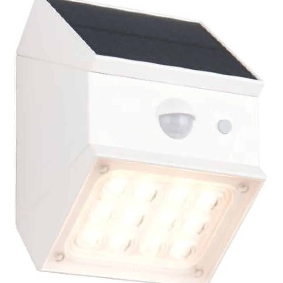 Aurinkokennoseinävalaisin Trio Talca LED, liike- ja hämärätunnistin, mattamusta