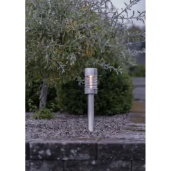 Aurinkokennovalaisin Star Trading Terni, 75x75x420mm, hopea