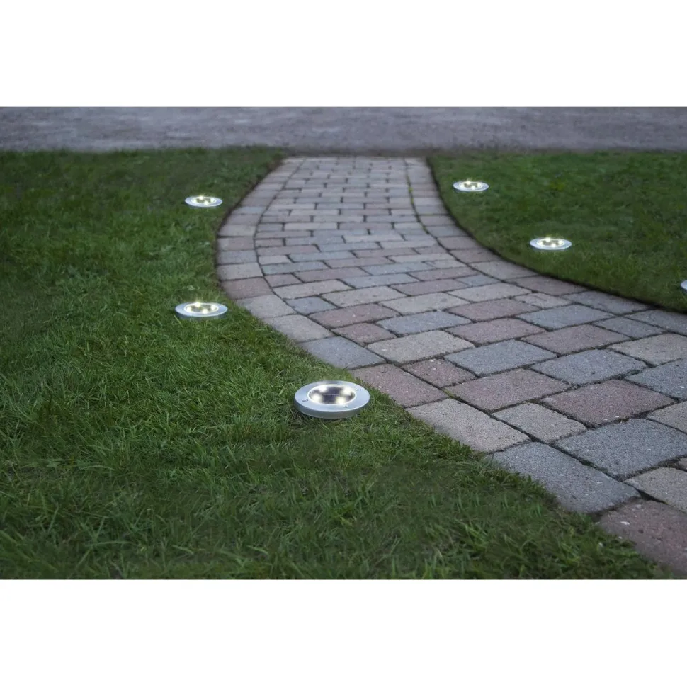 Aurinkokennovalaisin Star Trading Lawnlight, hopea, 3kpl