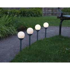 Aurinkokennovalaisin Star Trading Globus, 27cm, musta, 4kpl