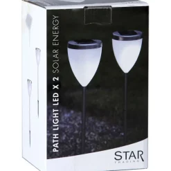 Aurinkokennovalaisin Star Trading Vigo, 34cm, 2kpl, kromi