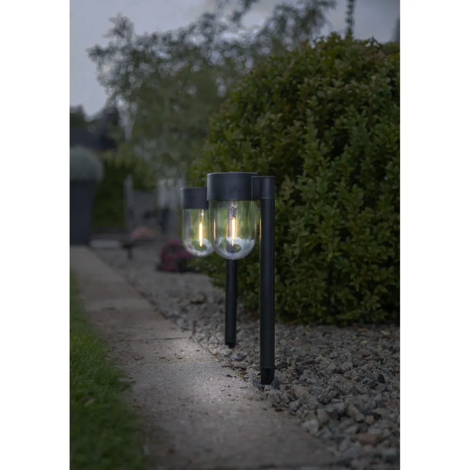 Aurinkokennovalaisin Star Trading Cupola, 30cm, 2kpl, musta