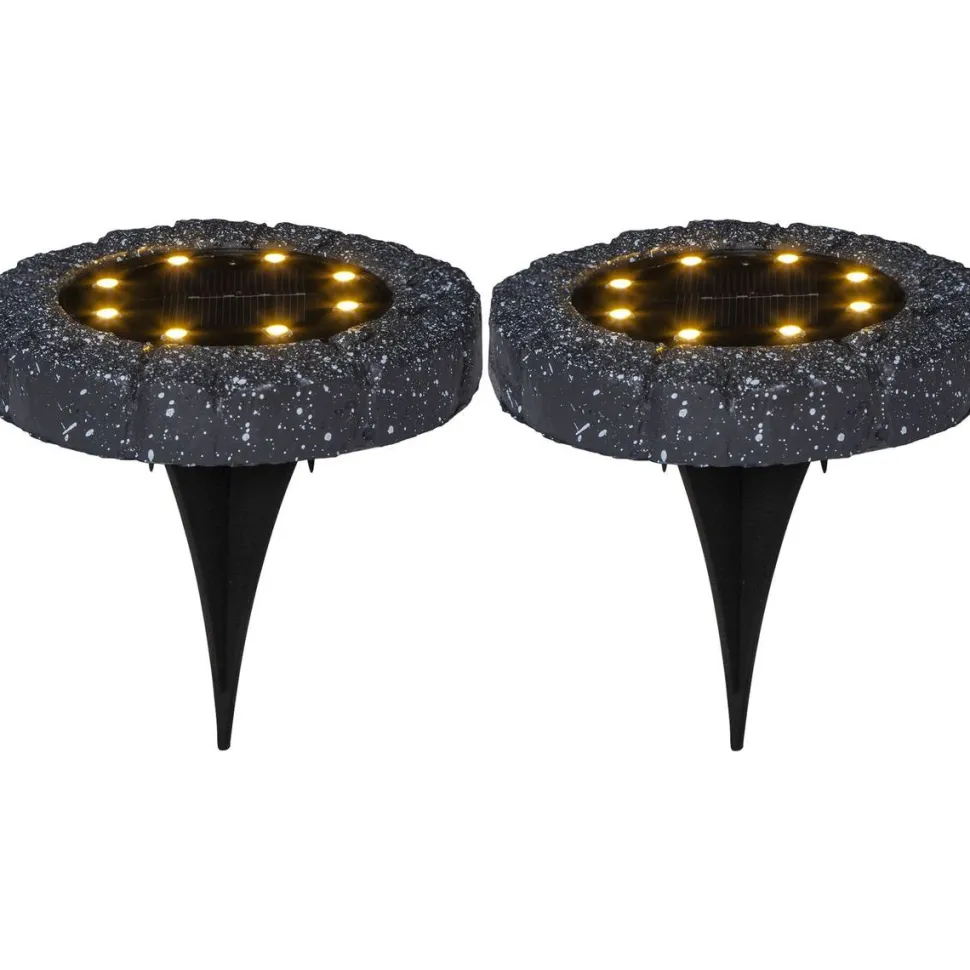 Aurinkokennovalaisin Star Trading Lawnlight Ø11cm 2 kpl musta