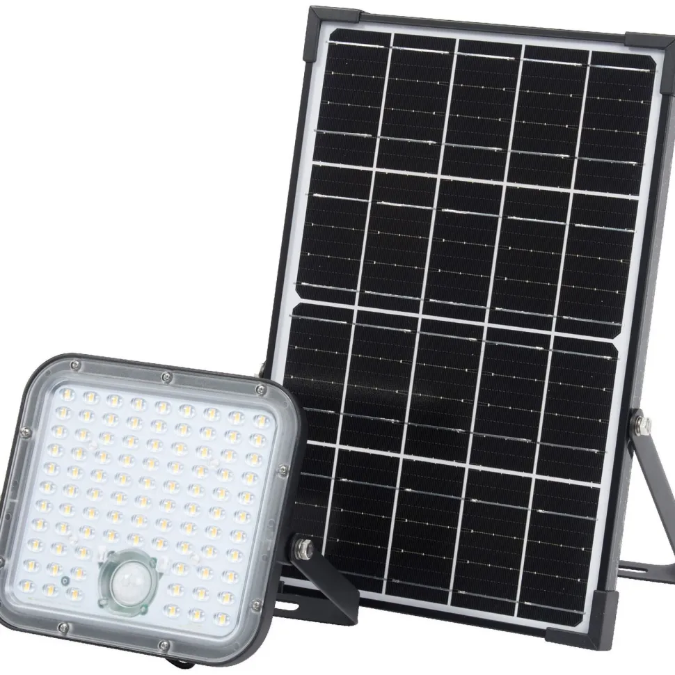 Aurinkokennovalonheitin liiketunnistimella Osram Endura Flood Split 30W 840 4000K kaukosäädin musta