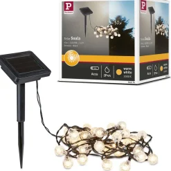 Aurinkokennovalosarja Paulmann Solar Soala IP44 3000K 1lm/m musta