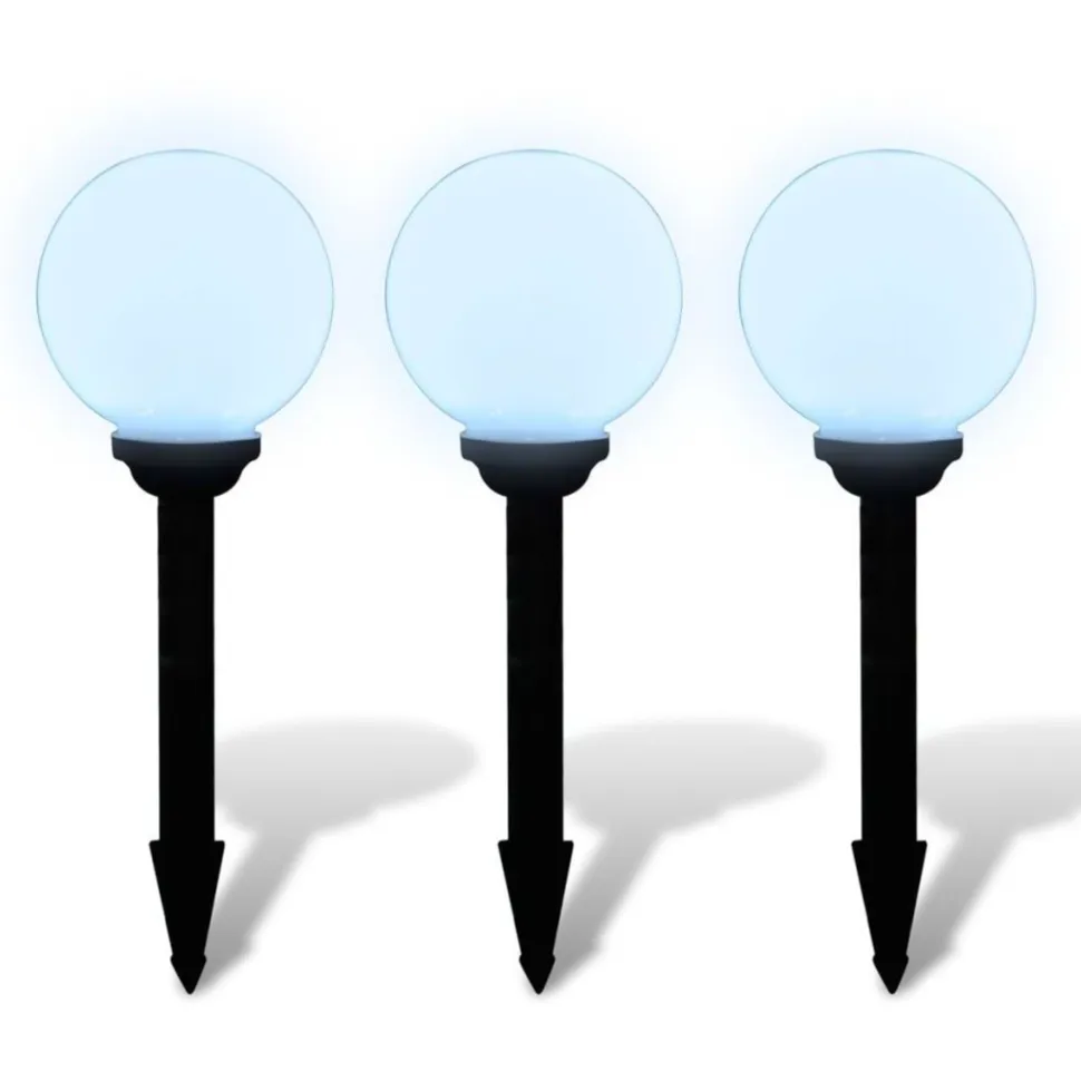 Aurinkovoima pallovalo maapiikillä led 20 cm 3 kpl