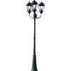 Brighton puutarhan valotolppa 3-lyhtyä 230cm tumman