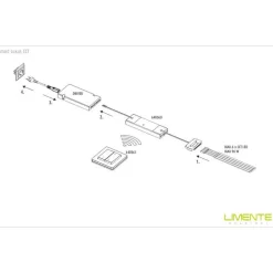 CCT-säädin- ja himmenninsetti Limente Smart 571 Luxus 24V IP20 valkoinen