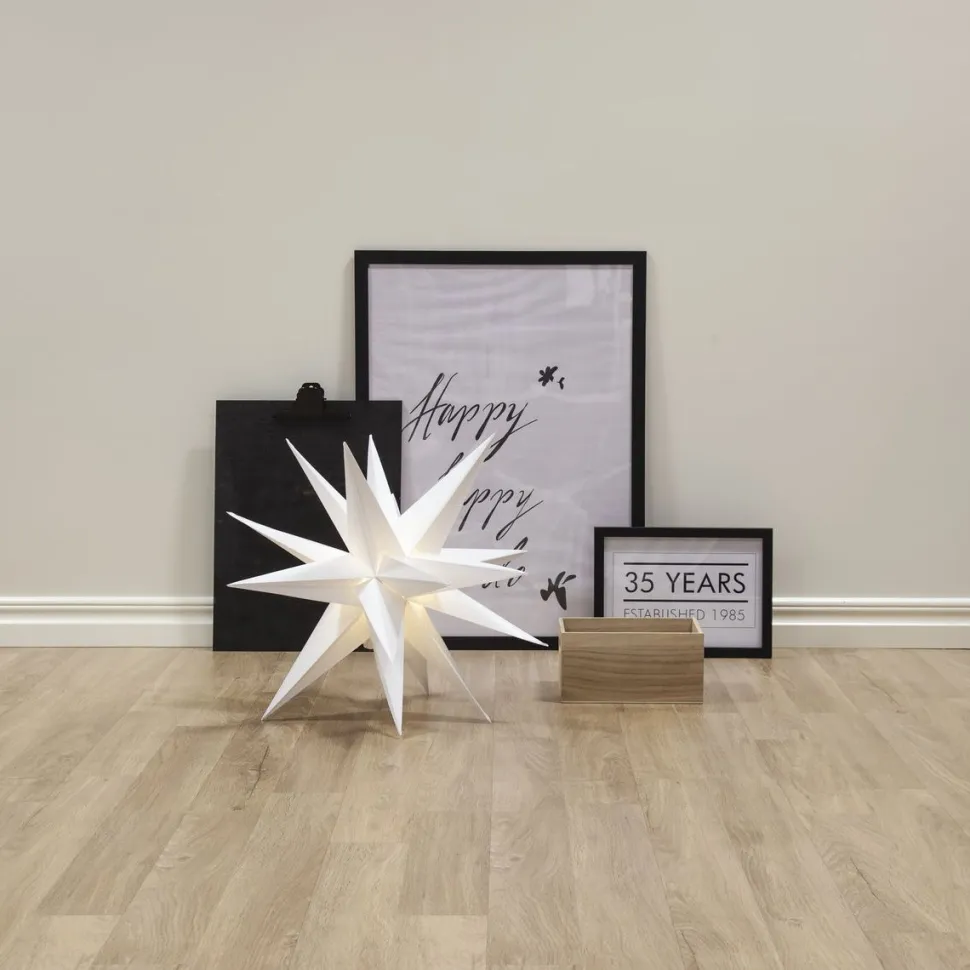 3D LED-valotähti Star Trading Alice, ulkokäyttöön, 60cm, valkoinen