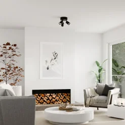 Design-spottivalaisin Sessak Kippo, 3-os, Ø25cm, valkoinen