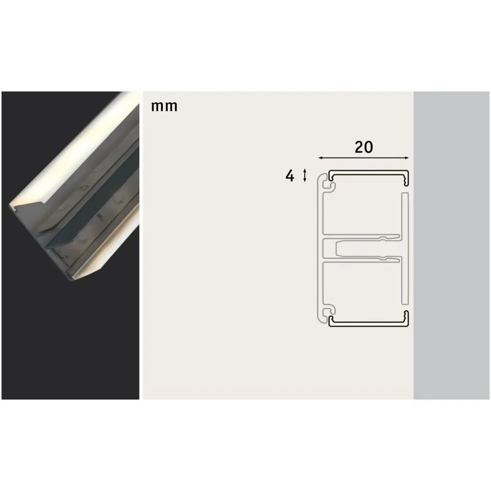 Diffuusori LED-profiiliin Paulmann Duo