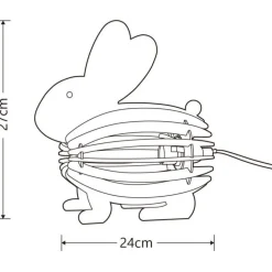 DIY-pöytävalaisin Heat Rabbit 27cm E14 tee-se-itse puu