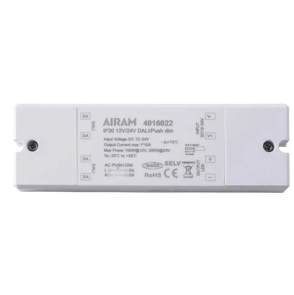 Himmenninyksikkö Airam Apus II ja Norma II 12V/24V LED-nauhoille, 100W, IP20