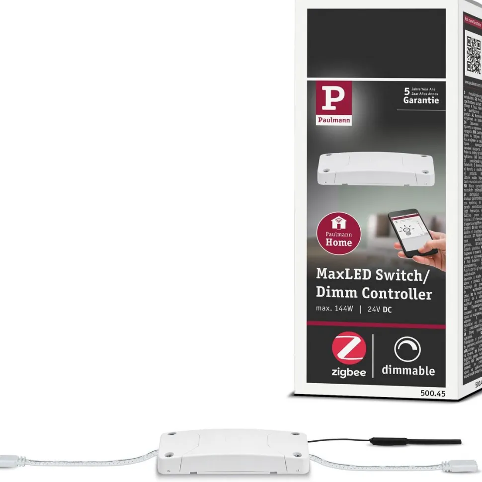 Himmennys- ja kytkinohjain Paulmann MaxLED Tunable White, Zigbee 3.0, DC 24V, max.144W
