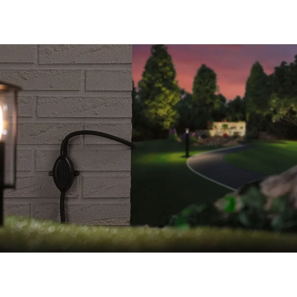Hämäräkytkin ulkokäyttöön Paulmann Plug & Shine, IP67, musta