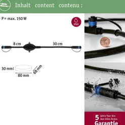 Hämäräkytkin ulkokäyttöön Paulmann Plug & Shine, IP67, musta