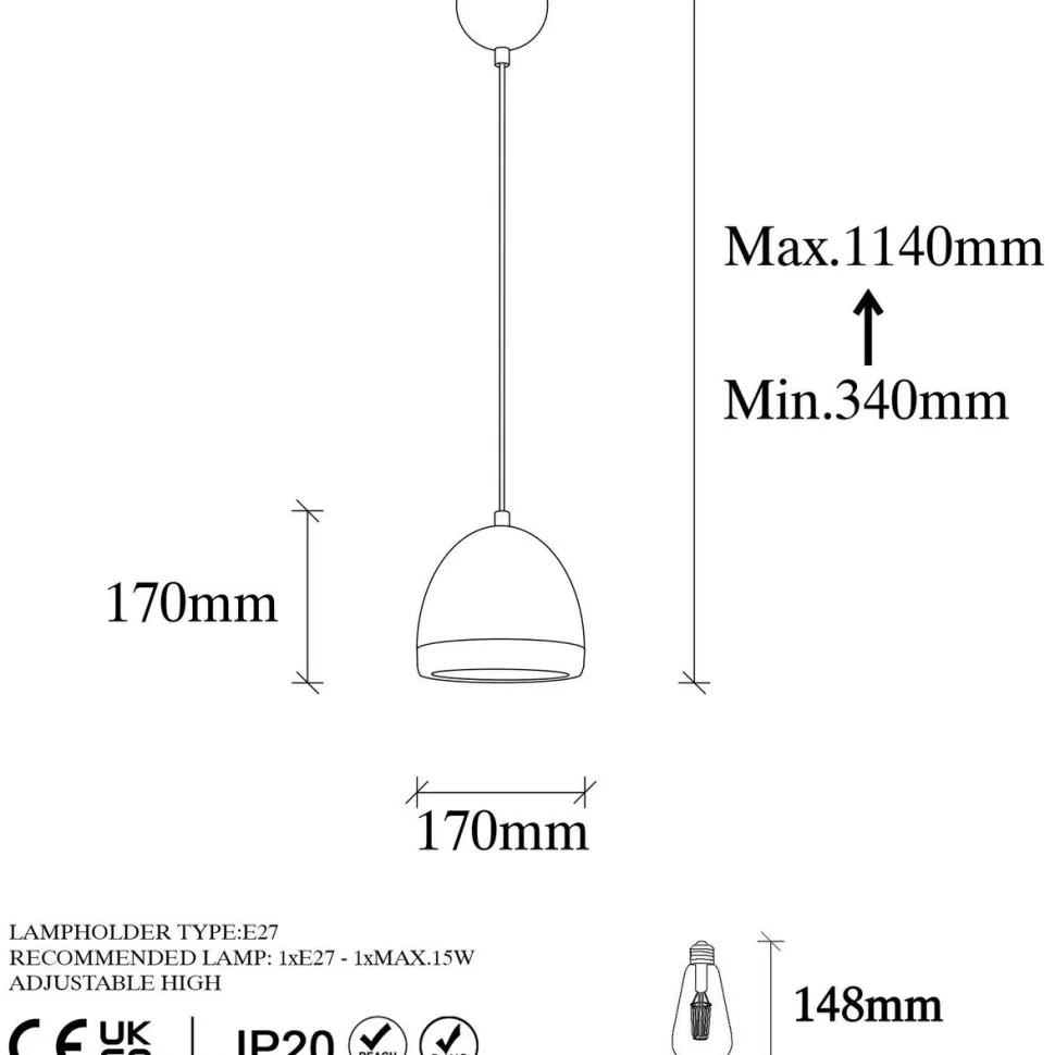 Ikkunavalaisin Linento Lighting Mugo, Ø17cm, E27, kulta
