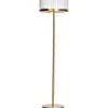 Jalkalamppu By Rydéns Marcel 150cm E27 himmennin messinki/valkoinen