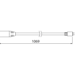 Jatkojohto Airam Linear LED -valaisimille 1000 mm