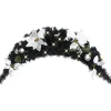 Joulukaari LED-valoilla, musta, 90cm, PVC
