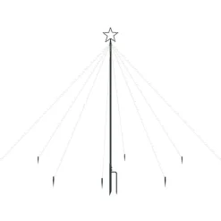 Joulukuusen valot sisä-/ulkokäyttöön, 400 LED-valoa, 2,5 m