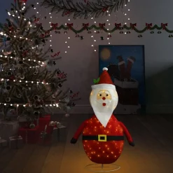 Joulupukki joulukoriste LED-valoilla ylellinen kangas 60 cm