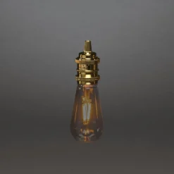 Juhlavalosarja Konstsmide, IP20, 8 x LED, kulta/amber, tekstiilikaapeli, himmennin