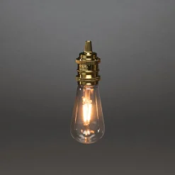 Juhlavalosarja Konstsmide, IP20, 8 x LED, kulta/amber, tekstiilikaapeli, himmennin