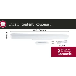 Kalustevalaisin Paulmann Atali, 40cm, 240lm, 4000K, pinta-asennus, musta