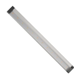 Kalustevalaisin Spectrum LED SMD 3.3W 12V 4000K IR-liiketunnistin sivussa 300x29x10mm hopea mustat päädyt