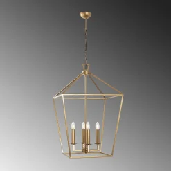 Kattokruunu Linento Lighting Till, 50cm, 4xE14, kulta