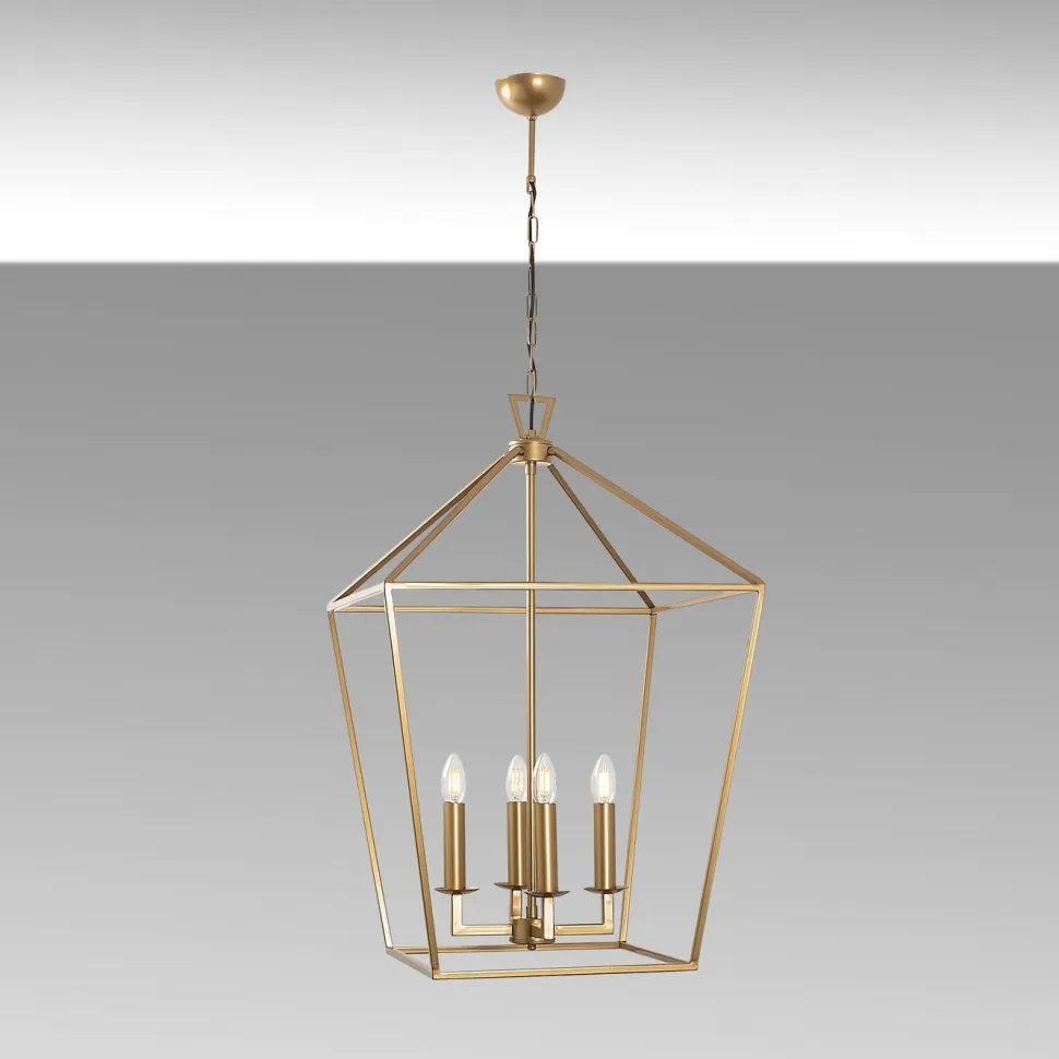 Kattokruunu Linento Lighting Till, 50cm, 4xE14, kulta
