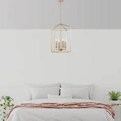 Kattokruunu Linento Lighting Till, 35cm, 4xE14, kulta