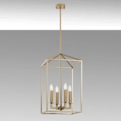 Kattokruunu Linento Lighting Till, 35cm, 4xE14, kulta