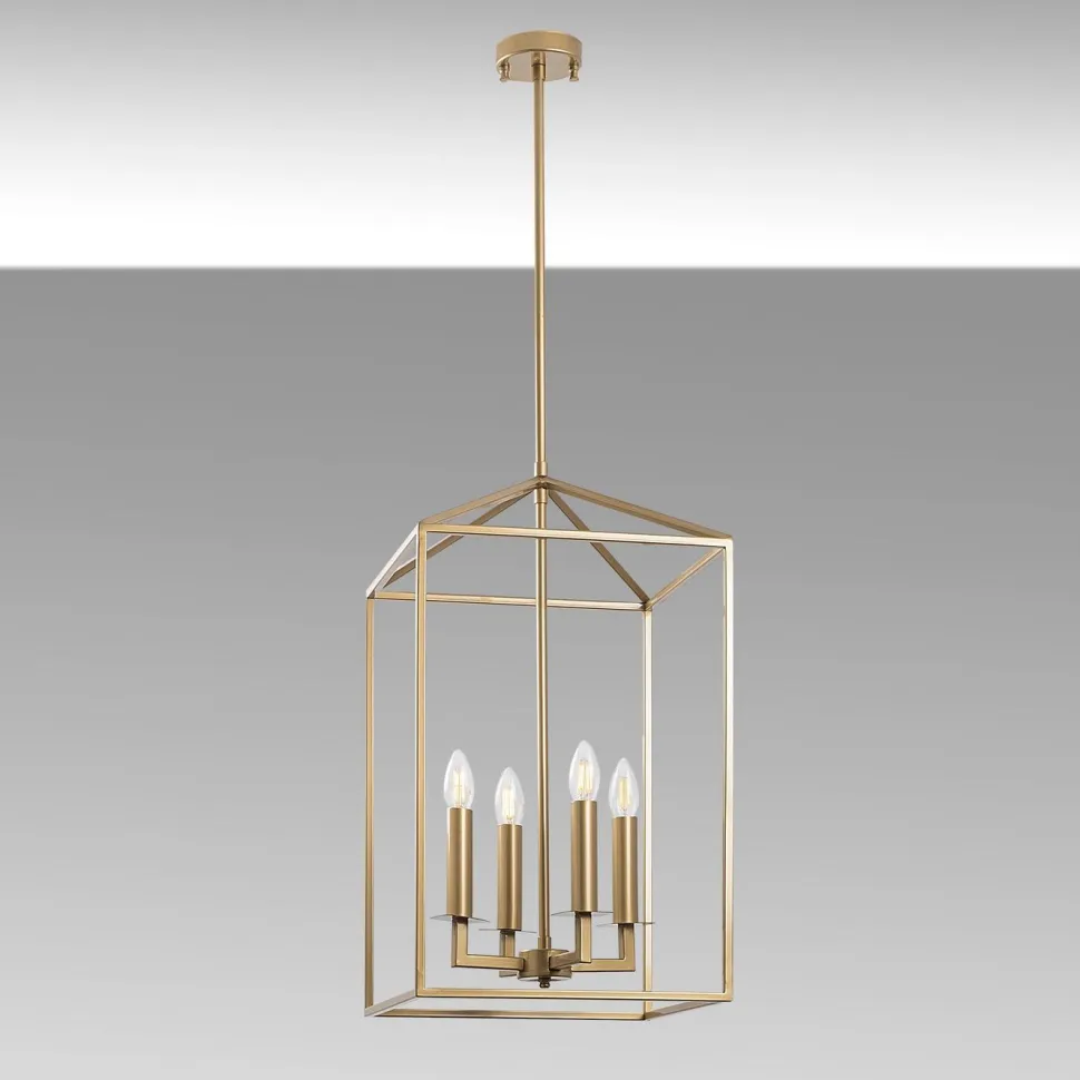 Kattokruunu Linento Lighting Till, 35cm, 4xE14, kulta