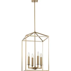 Kattokruunu Linento Lighting Till, 35cm, 4xE14, kulta