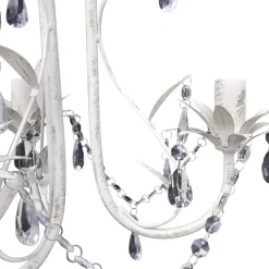 Kattokruunut kristallihelmillä 4 kpl elegantti valkoinen