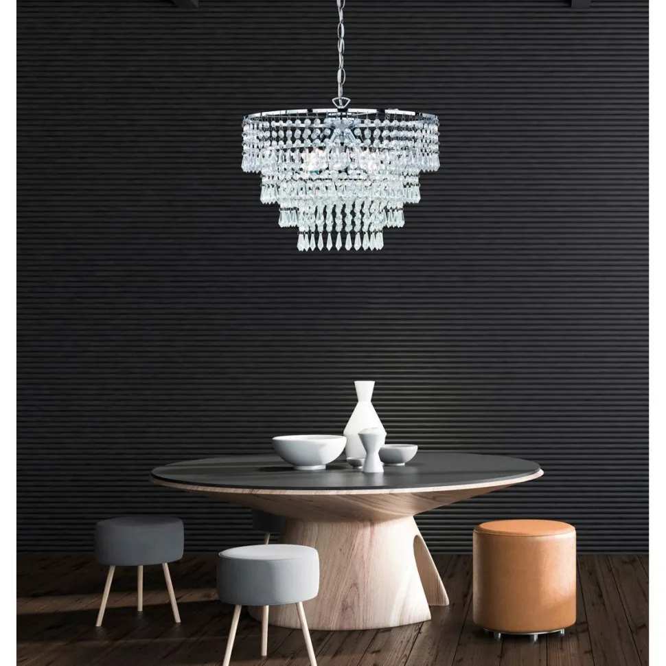 Kattokruunu Trio Orient Ø 420x1500 mm kromi