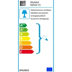 Kattoplafondi Aneta Lighting Molekyl musta/savulasi
