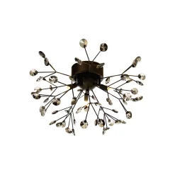 Kattoplafondi Aneta Lighting Viva kristalli musta
