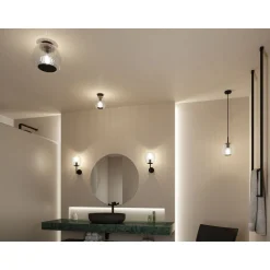 Katto-/seinävalaisin Paulmann Ruya IP44 E27 max. 60W himmennettävä, lasi/kromi